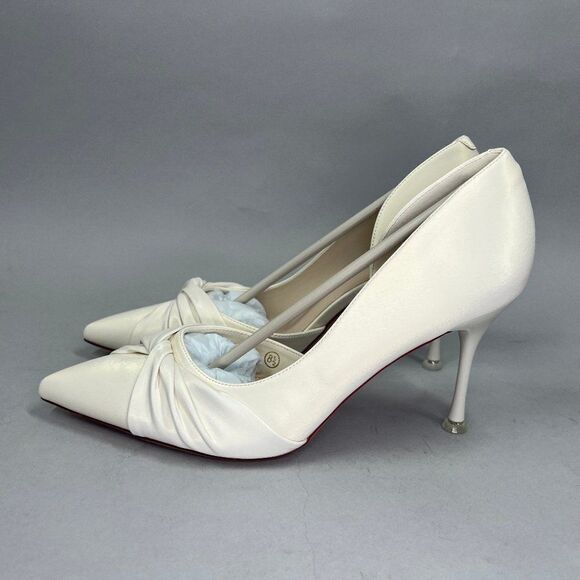 ZBY Women's Size 8.5 Off White Twist Knot Heels! - Picture 5 of 12